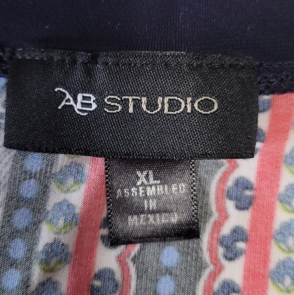 AB Studio Multicolor Patterned Top - Picture 3 of 4